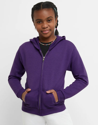 Hanes EcoSmart Girls' Full-Zip Hoodie
