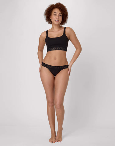 Hanes Originals Women's Underwear Thongs, 2-Pack, Cotton-Stretch