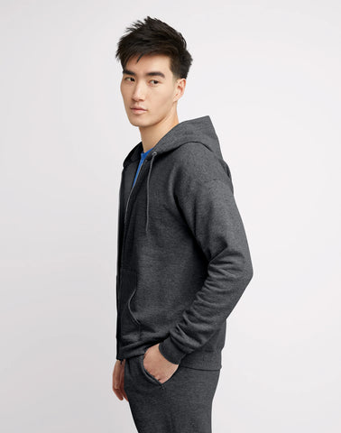 Hanes EcoSmart Unisex Full-Zip Fleece Hoodie