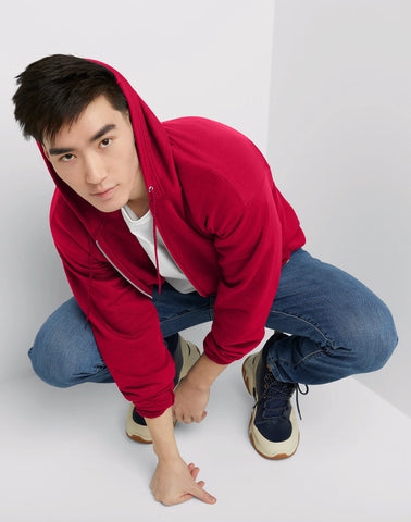 Hanes EcoSmart Unisex Full-Zip Fleece Hoodie