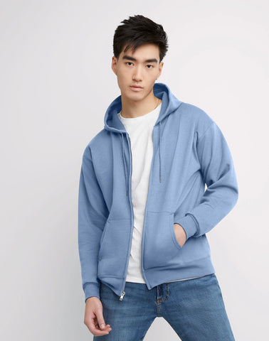 Hanes EcoSmart Unisex Full-Zip Fleece Hoodie