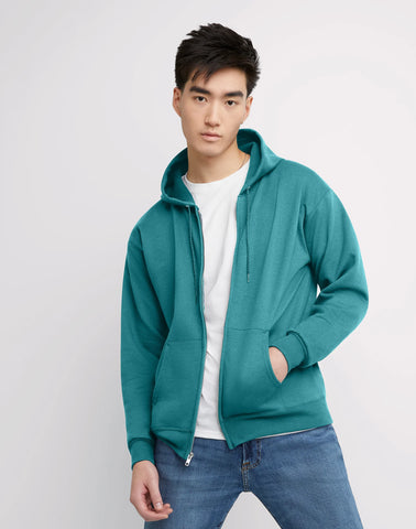 Hanes EcoSmart Unisex Full-Zip Fleece Hoodie