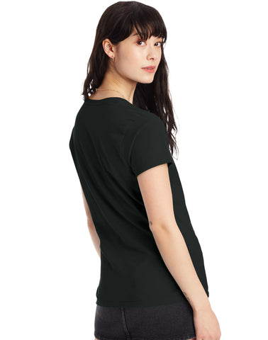 Hanes Perfect-T Women's V-Neck Cotton T-Shirt, Value 2-Pack