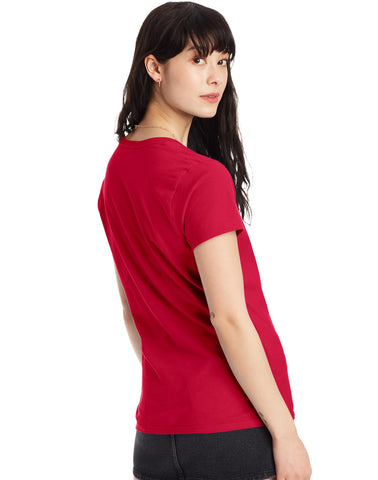 Hanes Perfect-T Women's V-Neck Cotton T-Shirt, Value 2-Pack