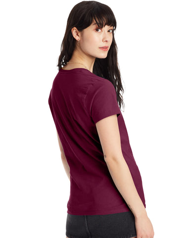 Hanes Perfect-T Women's V-Neck Cotton T-Shirt, Value 2-Pack