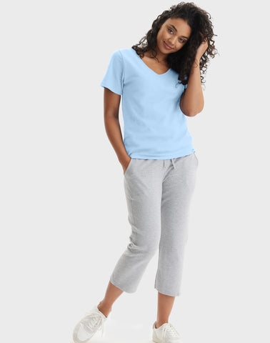 Hanes Perfect-T Women's V-Neck Cotton T-Shirt