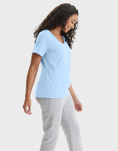 Hanes Perfect-T Women's V-Neck Cotton T-Shirt