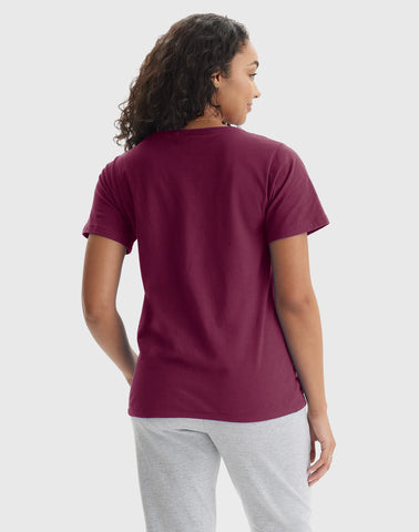 Hanes Perfect-T Women's V-Neck Cotton T-Shirt