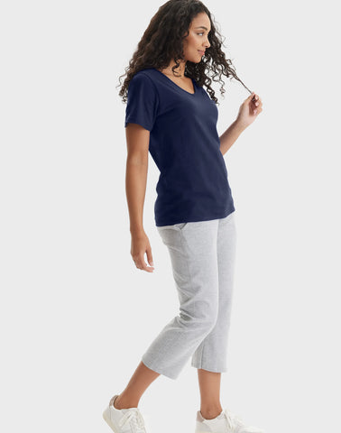 Hanes Perfect-T Women's V-Neck Cotton T-Shirt