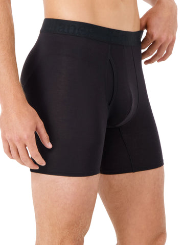 Hanes Originals Men's SuperSoft Boxer Briefs Underwear, Viscose from Bamboo, Black, 3-Pack