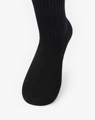 Hanes Unisex Plain Black Socks Pack, 6 Pairs, Crew Socks