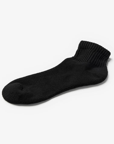 Hanes Unisex Plain Black Socks Pack, 6 Pairs, Ankle Socks