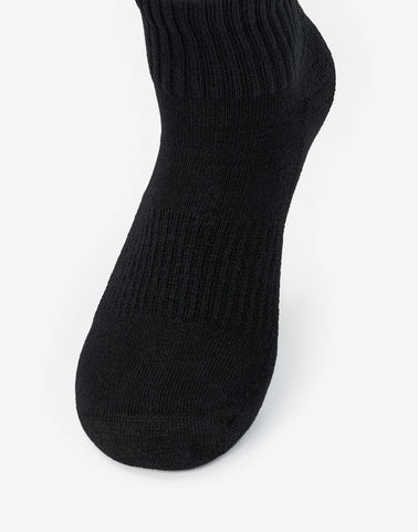 Hanes Unisex Plain Black Socks Pack, 6 Pairs, Ankle Socks