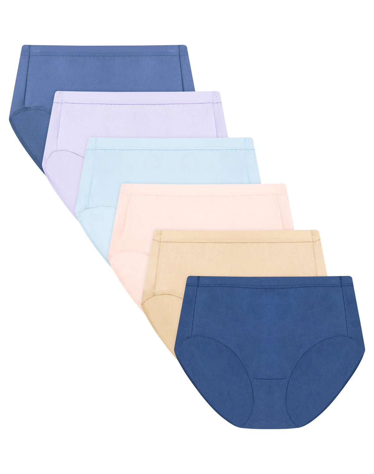 Hanes Pure Comfort Women’s Brief Underwear, Organic Cotton, Assorted, 6-Pack