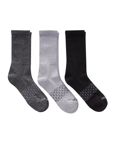 Hanes Absolute Active Men’s Cushioned Crew Socks, Shoe Sizes 6-12, 3-Pairs