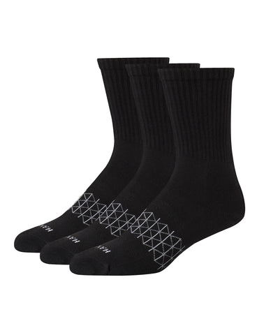Hanes Absolute Active Men’s Cushioned Crew Socks, Shoe Sizes 6-12, 3-Pairs