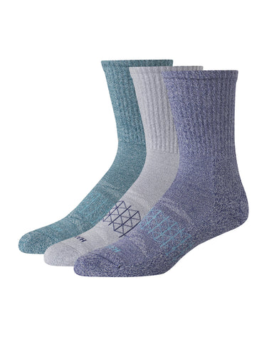 Hanes Absolute Active Men’s Cushioned Crew Socks, Shoe Sizes 6-12, 3-Pairs