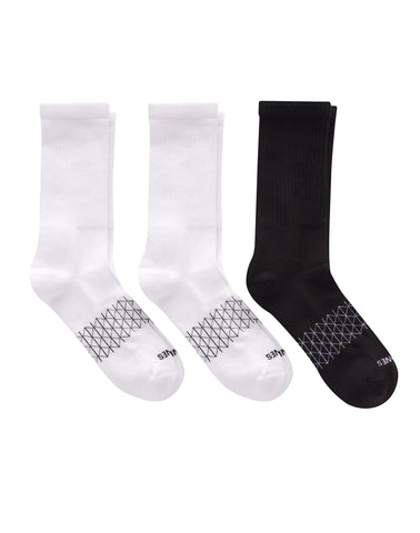 Hanes Absolute Active Men’s Cushioned Crew Socks, Shoe Sizes 6-12, 3-Pairs