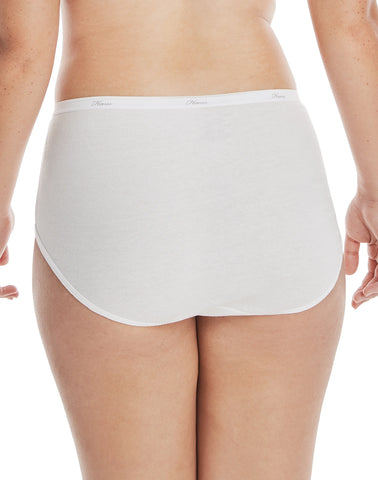 Hanes Women's Cotton Brief Underwear, Moisture-Wicking, 6-Pack