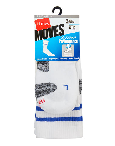 Hane's X-Temp Men's Compression Crew Socks, 3-Pairs