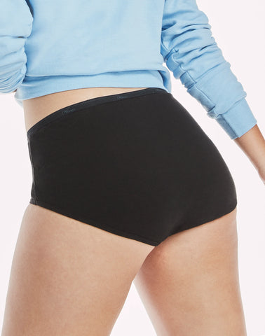 Hanes Women's Breathable Cotton Brief Underwear, Black, 10-Pack