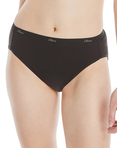 Hanes Women's Breathable Hi-Cut Cotton Underwear, Assorted, 10-Pack