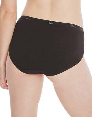 Hanes Women's Breathable Hi-Cut Cotton Underwear, Assorted, 10-Pack