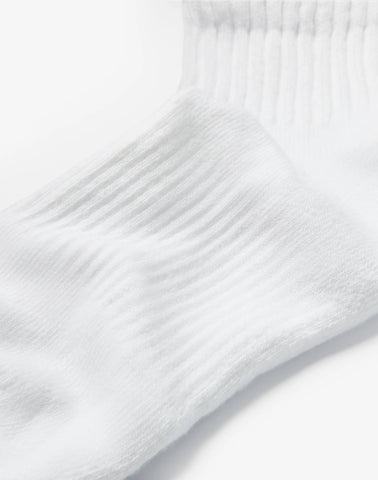 Hanes Unisex Plain White Socks Pack, 6 Pairs, Ankle Socks