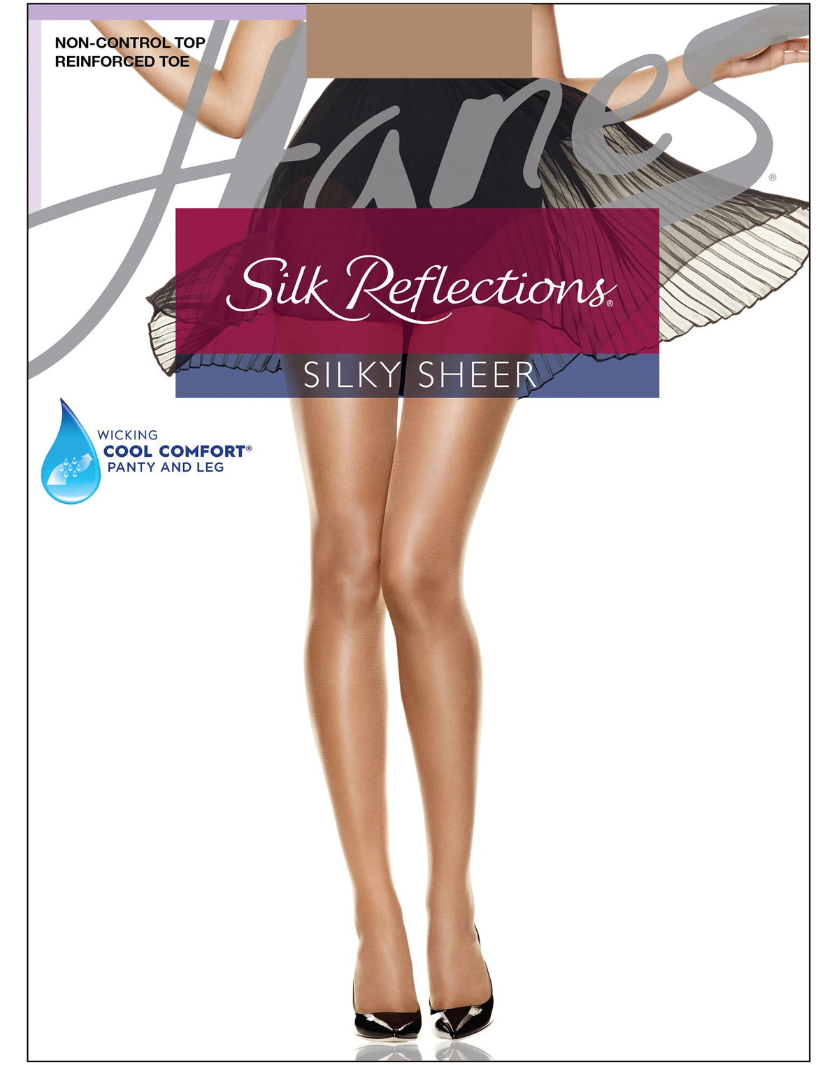 Hanes Silk Reflections Pantyhose with Reinforced Toe