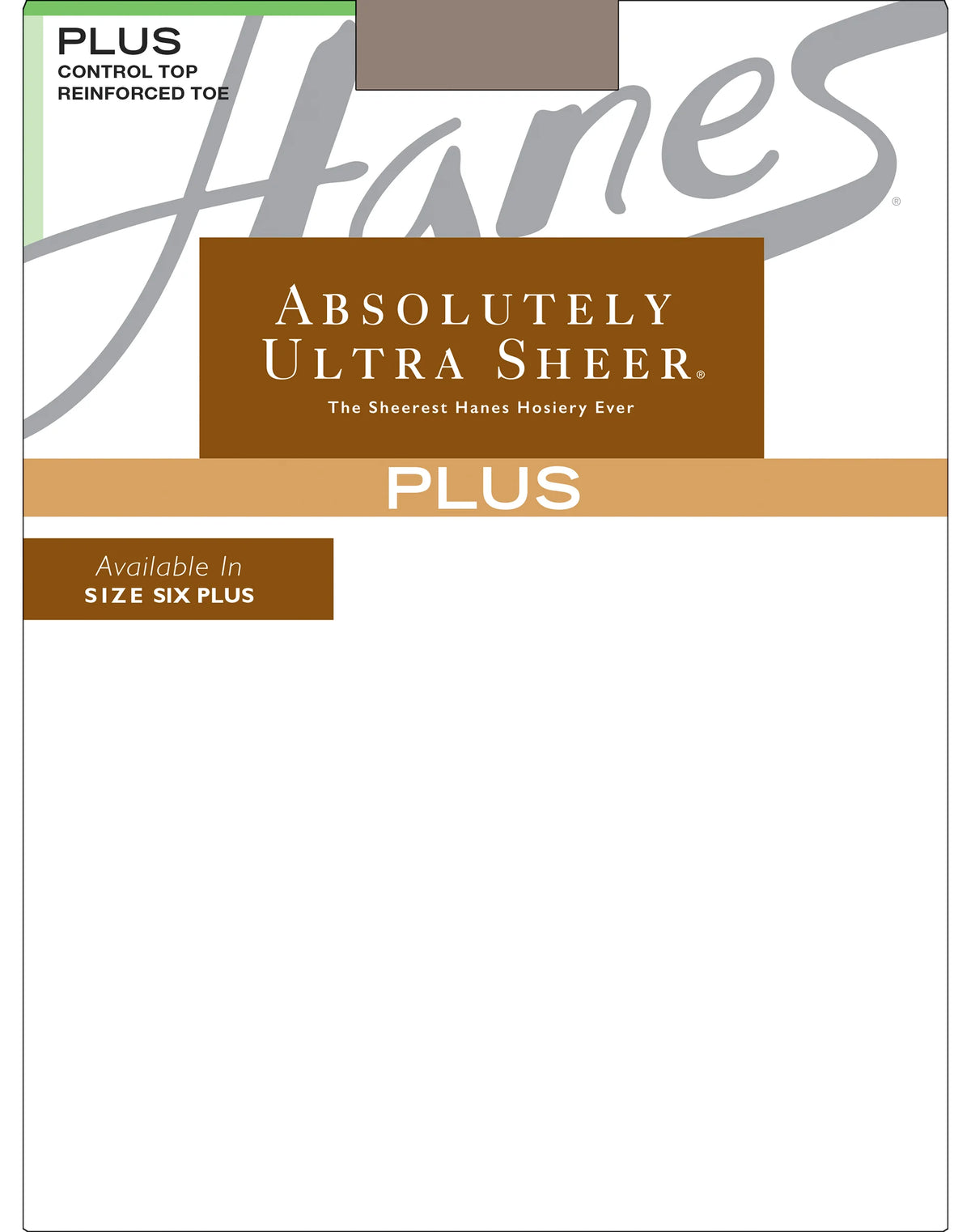 Hanes Absolutely Ultra Sheer Control Top Pantyhose with Reinforced Toe (Plus Size)