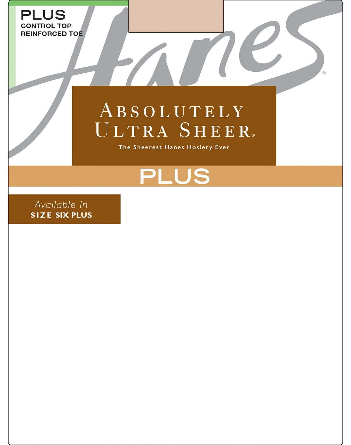 Hanes Absolutely Ultra Sheer Control Top Pantyhose with Reinforced Toe (Plus Size)