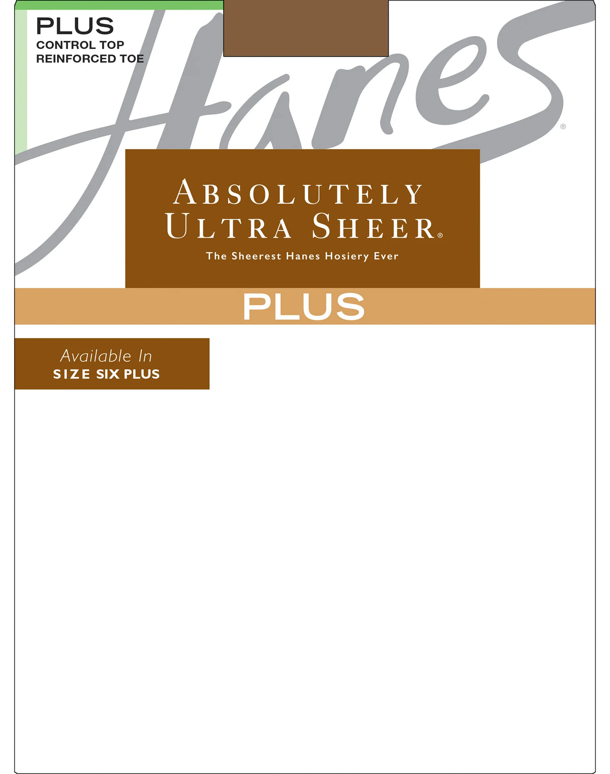 Hanes Absolutely Ultra Sheer Control Top Pantyhose with Reinforced Toe (Plus Size)