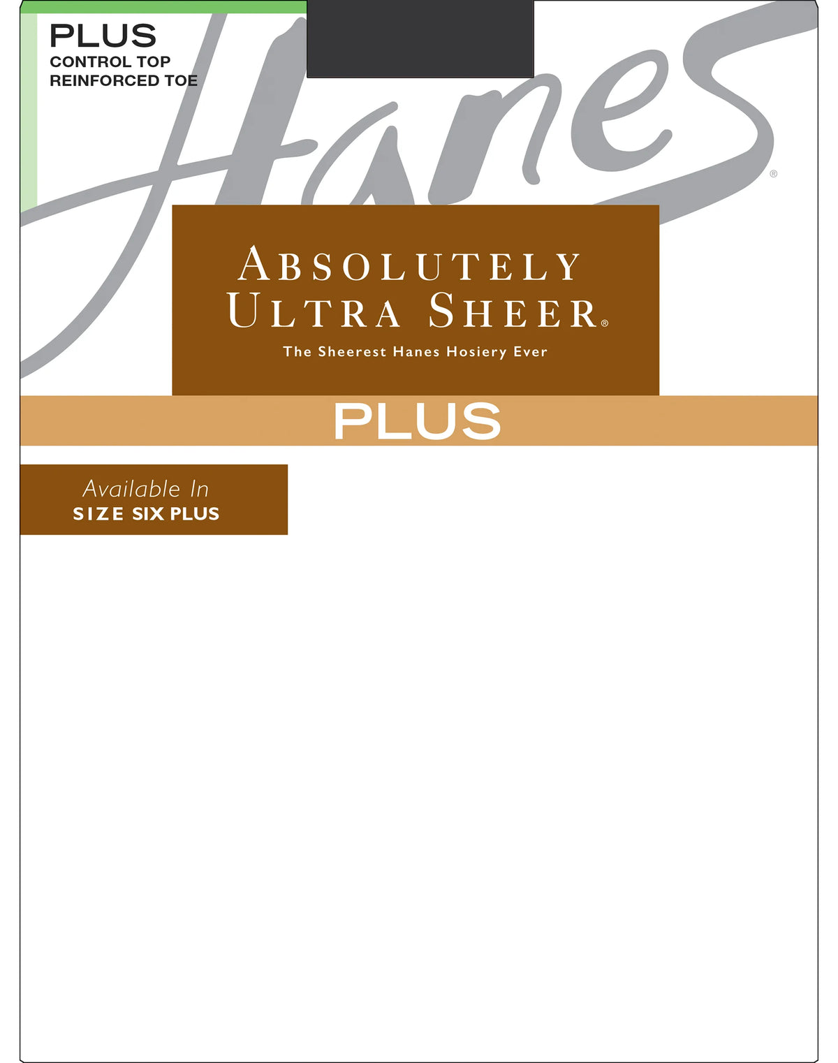 Hanes Absolutely Ultra Sheer Control Top Pantyhose with Reinforced Toe (Plus Size)