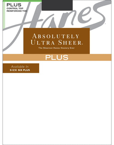Hanes Absolutely Ultra Sheer Control Top Pantyhose with Reinforced Toe (Plus Size)