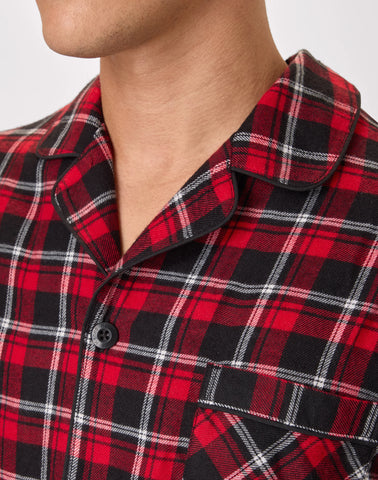 Hanes Men's Flannel Pajama Set, Button Down