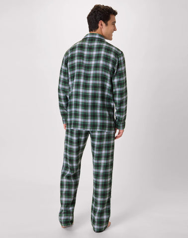 Hanes Men's Flannel Pajama Set, Button Down
