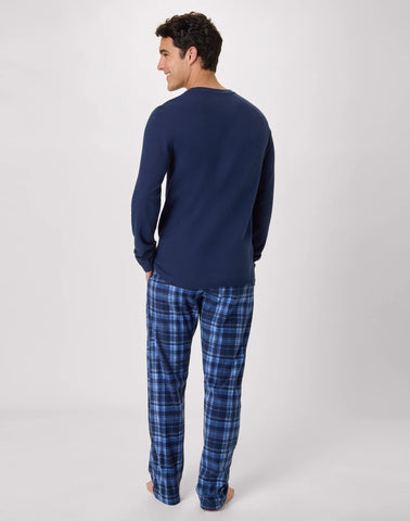 Hanes Men's Micro Fleece Thermal Pajama Set