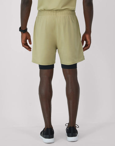 Hanes Moves Men's 2-in-1 Gym Shorts, 5Inseam