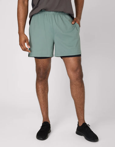 Hanes Moves Men's 2-in-1 Gym Shorts, 5Inseam