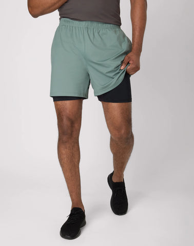 Hanes Moves Men's 2-in-1 Gym Shorts, 5Inseam