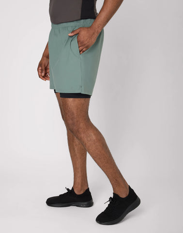 Hanes Moves Men's 2-in-1 Gym Shorts, 5Inseam