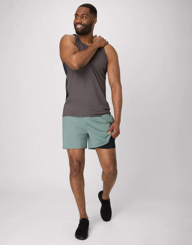 Hanes Moves Men's 2-in-1 Gym Shorts, 5Inseam