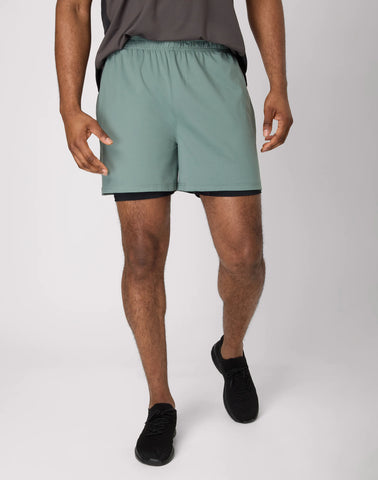 Hanes Moves Men's 2-in-1 Gym Shorts, 5Inseam