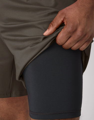 Hanes Moves Men's 2-in-1 Gym Shorts, 7Inseam