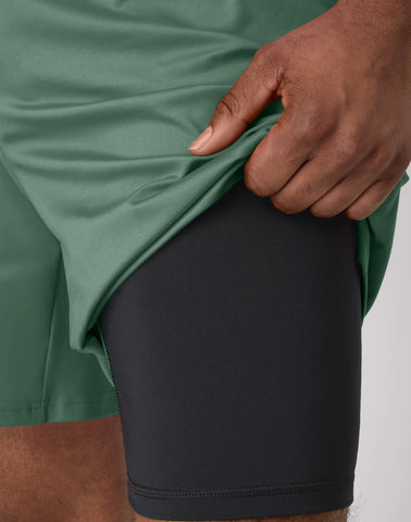 Hanes Moves Men's 2-in-1 Gym Shorts, 7Inseam