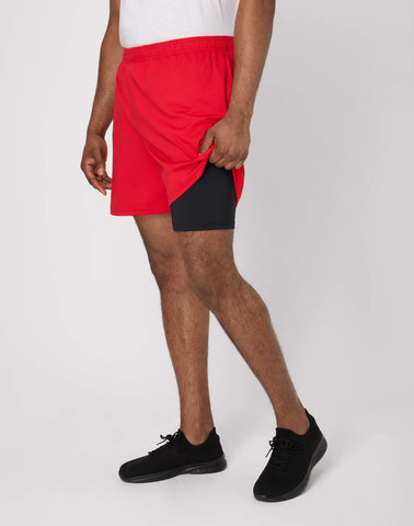 Hanes Moves Men's 2-in-1 Gym Shorts, 7Inseam