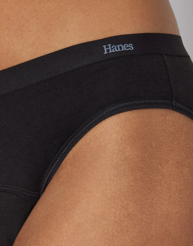 Hanes Comfort, Period. Bikini Period Underwear, Super Leaks, 3-Pack