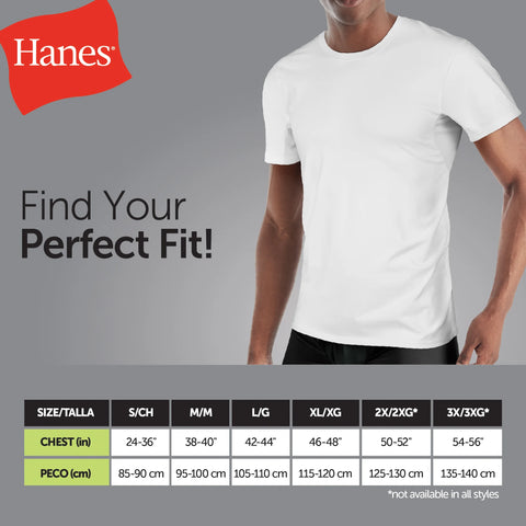 Hanes Men's Sweat Block Crewneck Tee, White, 3-Pack