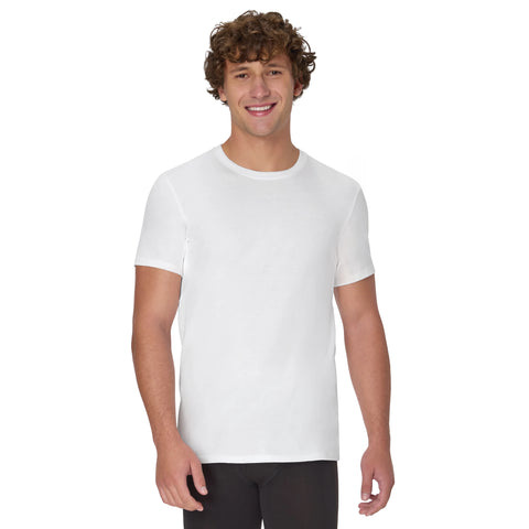 Hanes Men's Sweat Block Crewneck Tee, White, 3-Pack