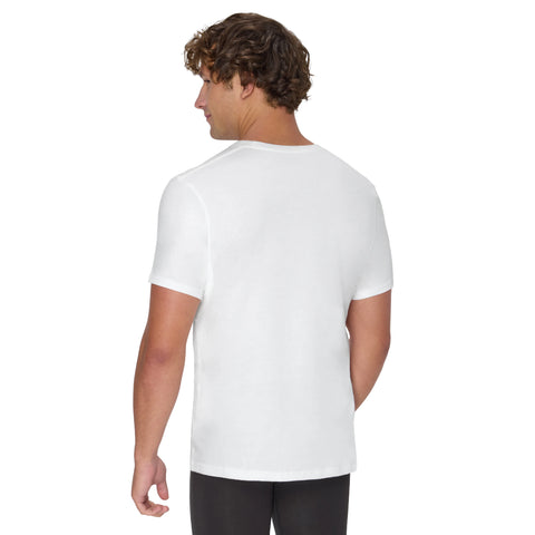 Hanes Men's Sweat Block Crewneck Tee, White, 3-Pack